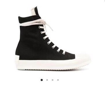 [buy more save more]Rick 0wens 2021 canvas hi shoes sneaker grey & white & black