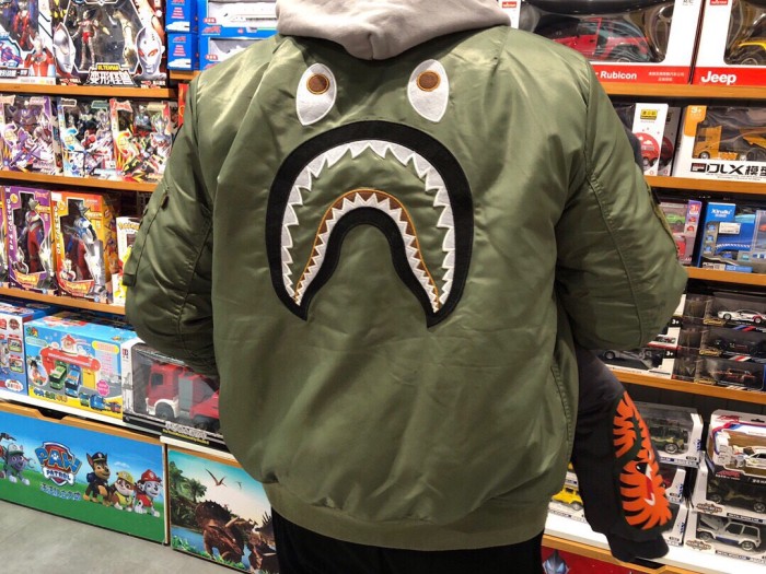 [Buy more Save more]Bape  shark camo green jacket 2 colors