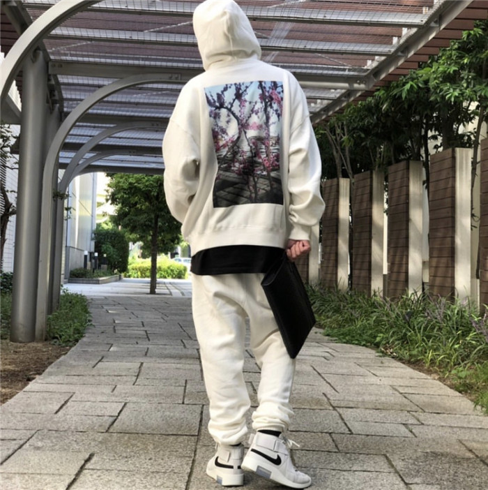 1:1 quality version Fear Of God fog Flower hoodie Black White