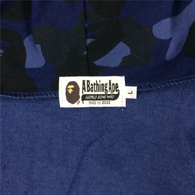  1:1 quality version 1ST OG Blue Full Camo Shark Full Zip up Hoodies