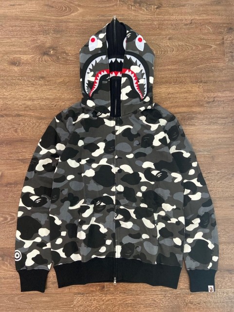 [Buy More Save More]1:1 Bape double hood glow in dark shark hoodie