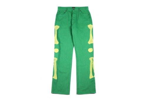 [Buy more Save more]Kapital Bone logo denim jeans green Travis Scott