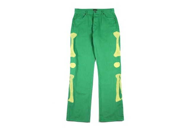 [Buy more Save more]Kapital Bone logo denim jeans green Travis Scott