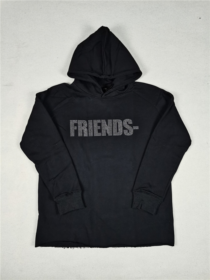 Vlone Black Friday Friends logo diamonds hoodie
