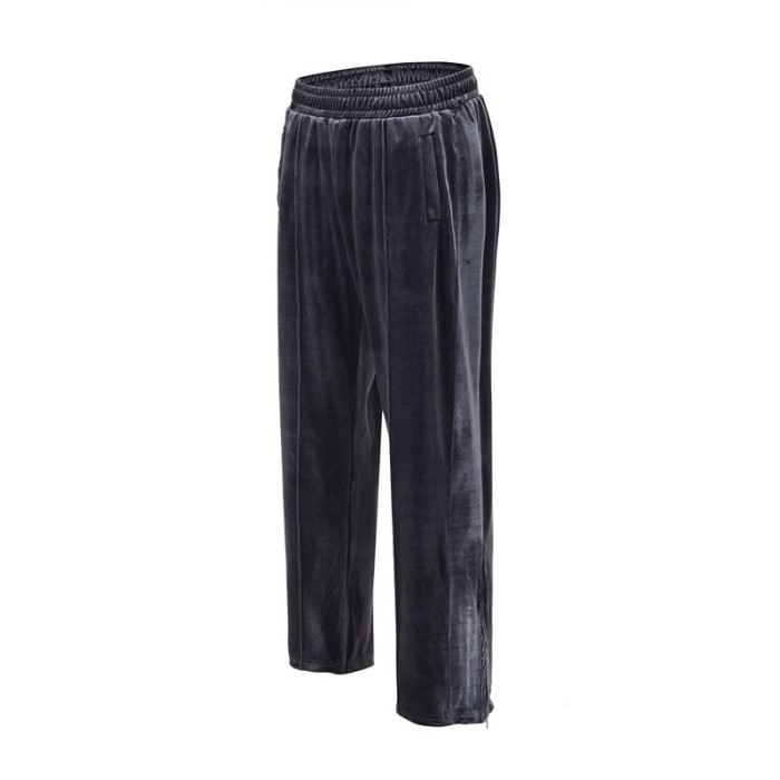 [Buy more Save more]Street style velvet pants black brown