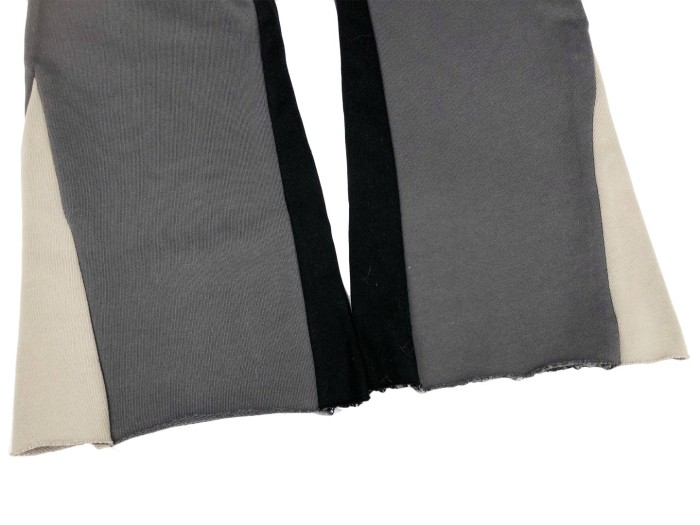 spliced wide-leg trousers