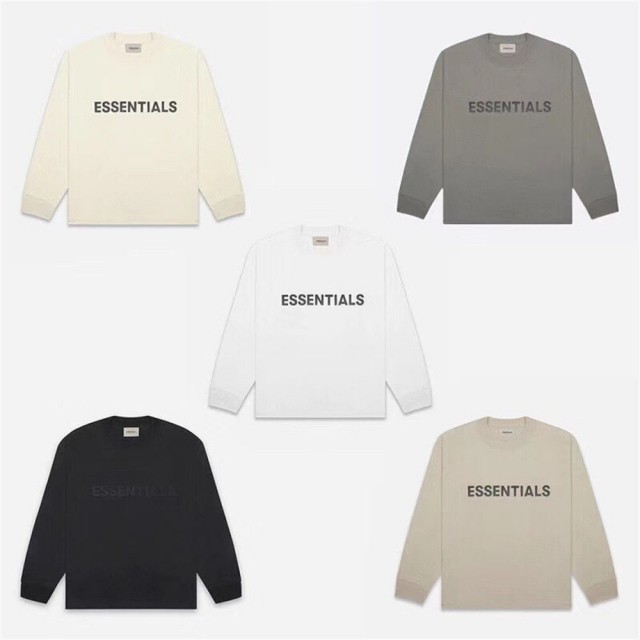 [Big & Tall for weights up to 220 lbs]1:1 quality version essentials long sleeves 5 colors (With 2021 new plastic bags)