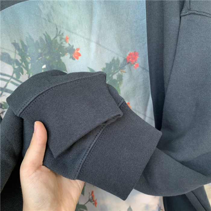 1:1 quality version Fear Of God fog Flower hoodie Black White