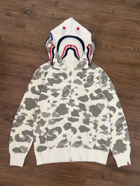 [Buy More Save More]1:1 Bape double hood glow in dark shark hoodie