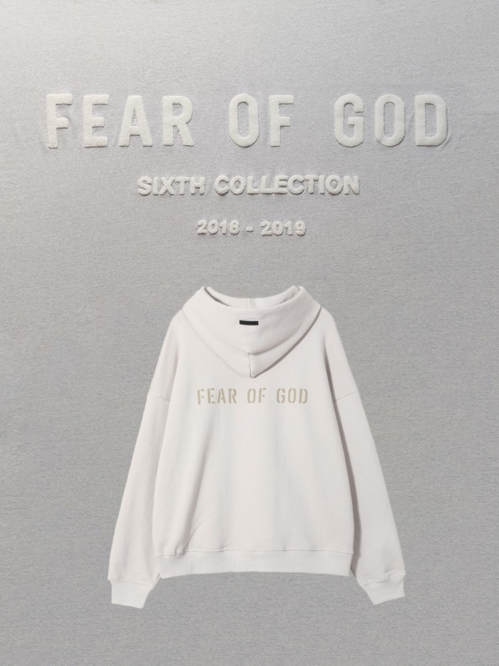 [buy more save more] 1:1 quality version Fear of God 7th Collection FG flocking logo hoodie 2 colors