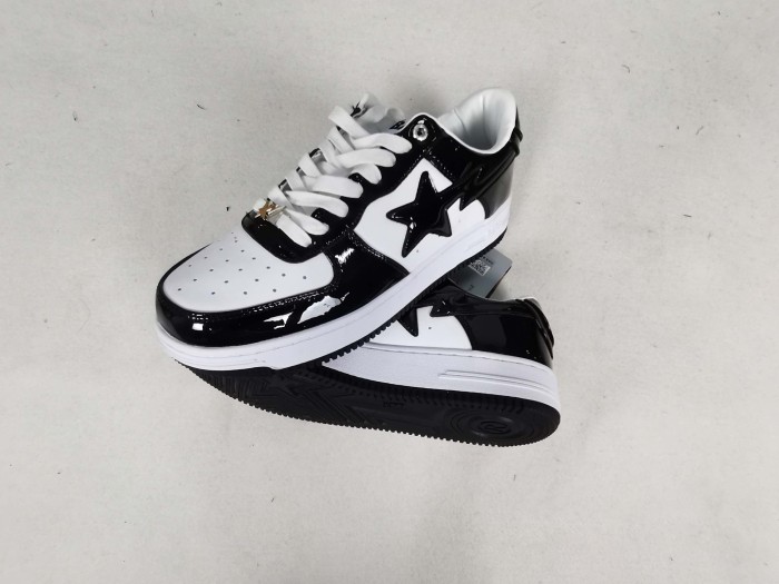 Bape sta patent leather shoes sneaker with og camo packing