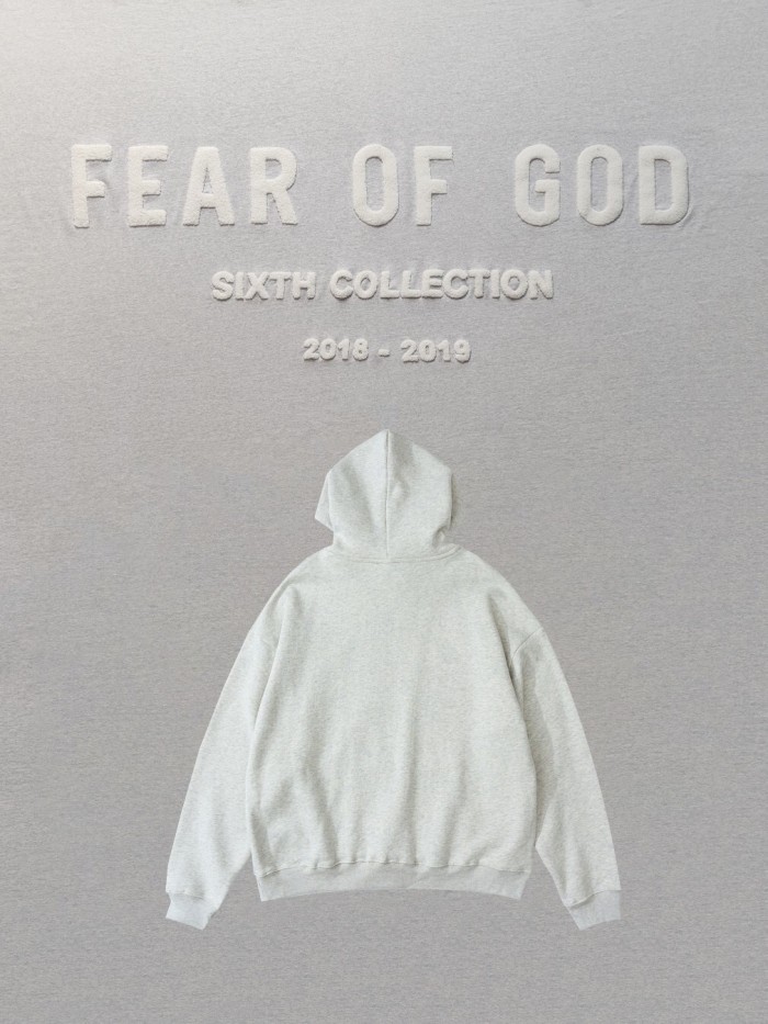 [Buy More Save More]1:1 quality version Fear of God 7th Collection flocking red FG logo hoodie