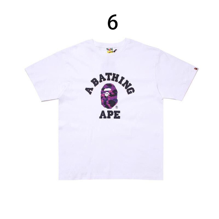 Bape Camouflage Little Ape Head Text Print Short Sleeve