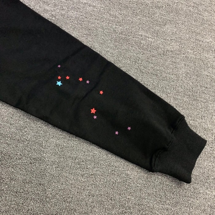 Young Thug Sp5der foamed print hoodie black