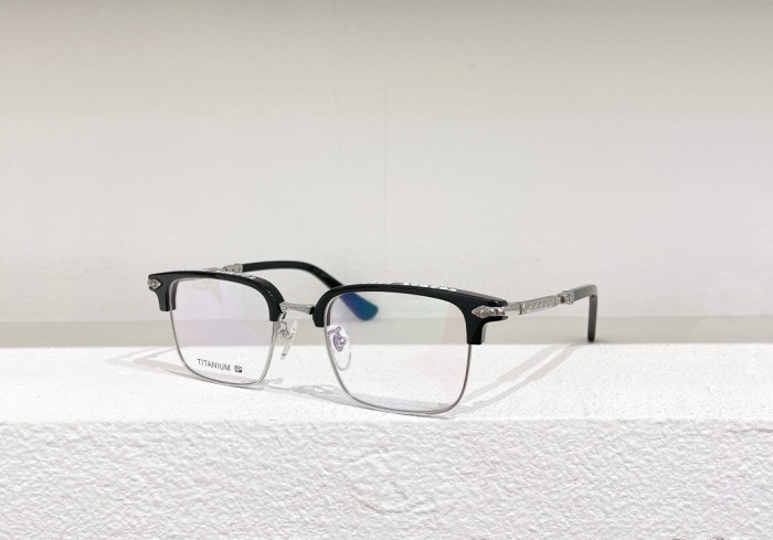 [buy more save more]1:1 quality half frame cross logo glasses 6 colors (with packing)