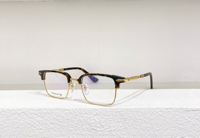 [buy more save more]1:1 quality half frame cross logo glasses 6 colors (with packing)
