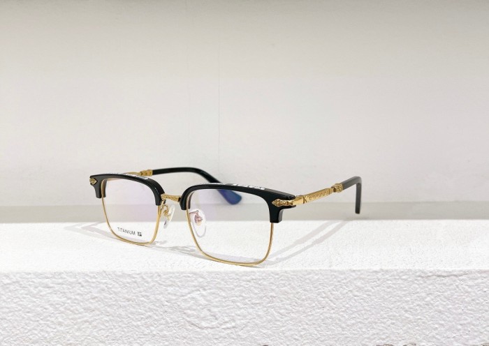 [buy more save more]1:1 quality half frame cross logo glasses 6 colors (with packing)
