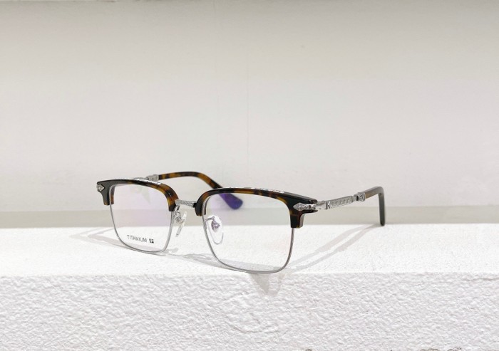 [buy more save more]1:1 quality half frame cross logo glasses 6 colors (with packing)