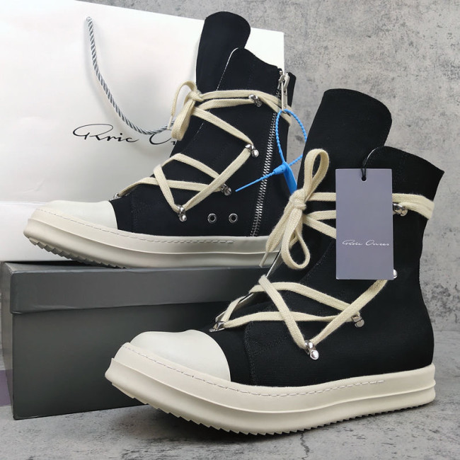 pentacle shoelaces canvas hi shoes sneaker black and white-