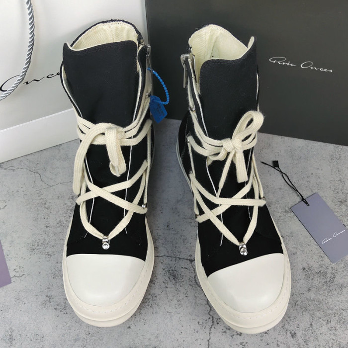 pentacle shoelaces canvas hi shoes sneaker black and white-