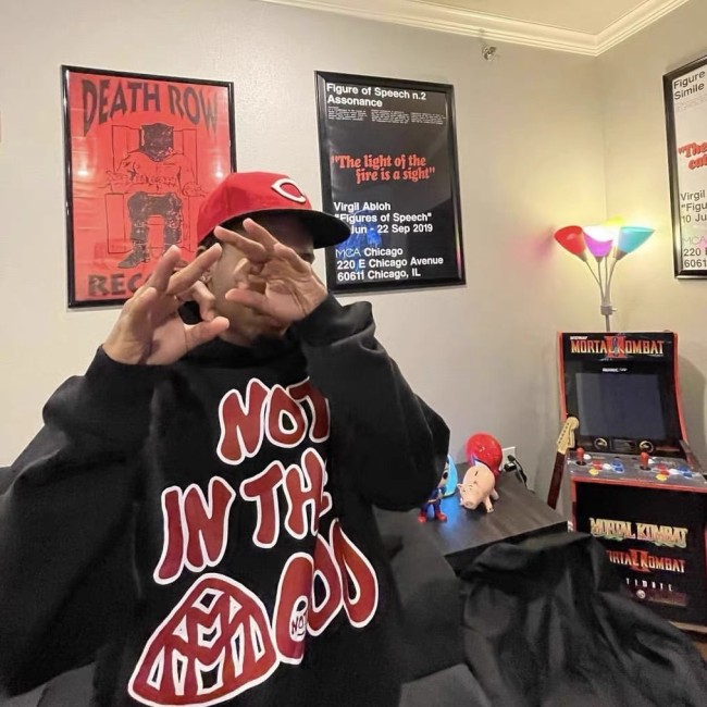1:1 quality version Mood Swings big logo black hoodie-