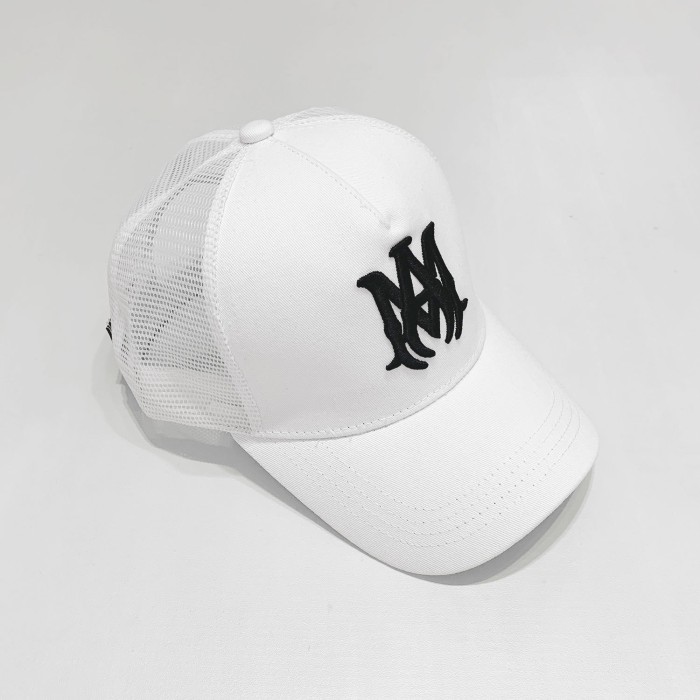 [50% Off] AM Embroidered lettered mesh hat- 18070575