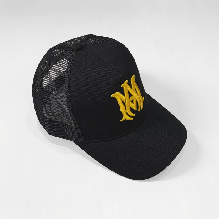 [50% Off] AM Embroidered lettered mesh hat- 18070575