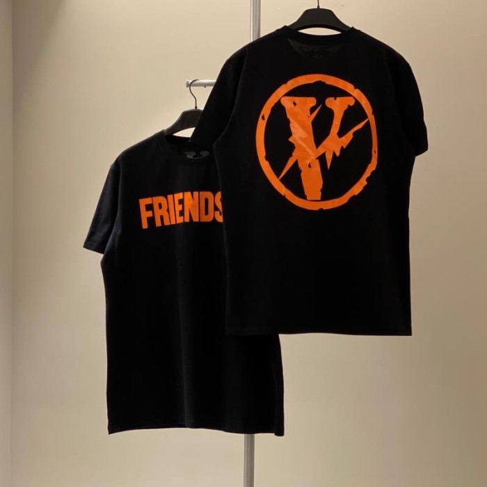 1:1quality version Fujiwara Hiroshi lightning big V friend logo short sleeve-