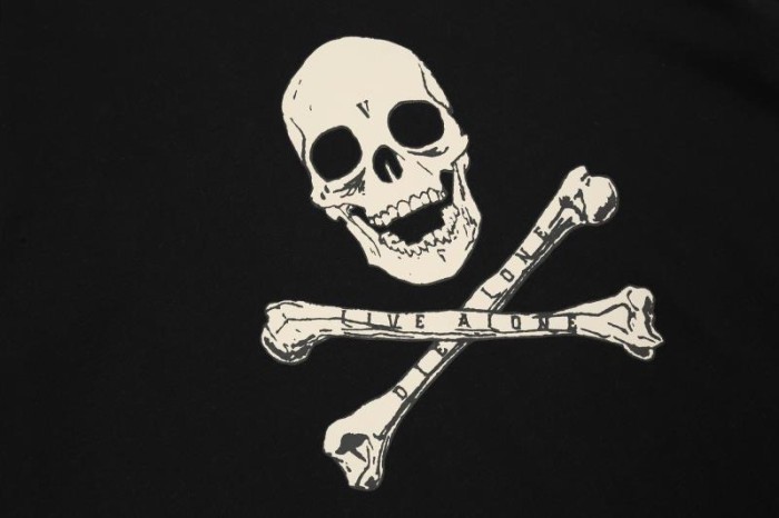 [50% Off]1:1quality version Skull big V logo short sleeves 18317789