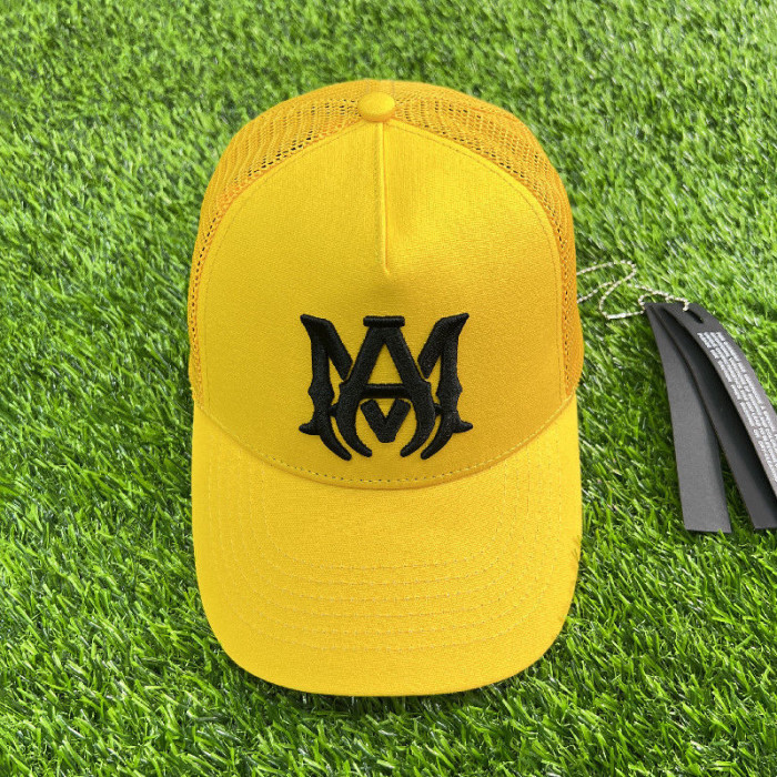 [50% Off] AM Embroidered lettered mesh hat- 18070575