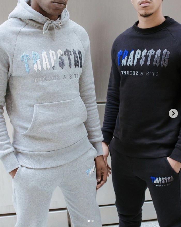 Towel Embroidered Blue White Gray Hoodie 2 colors