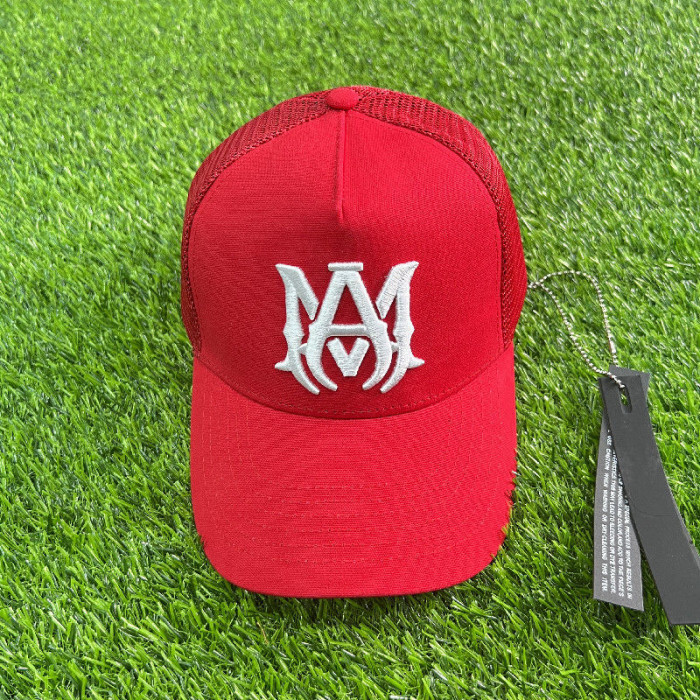 [50% Off] AM Embroidered lettered mesh hat- 18070575
