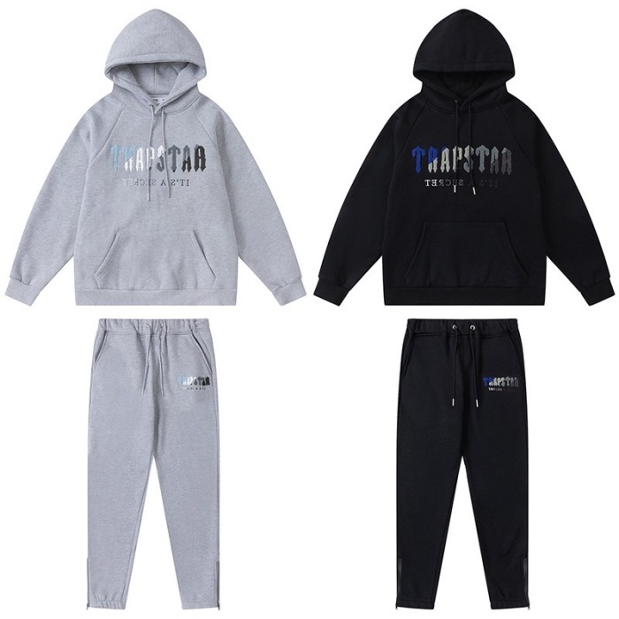 Towel Embroidered Blue White Gray Hoodie 2 colors