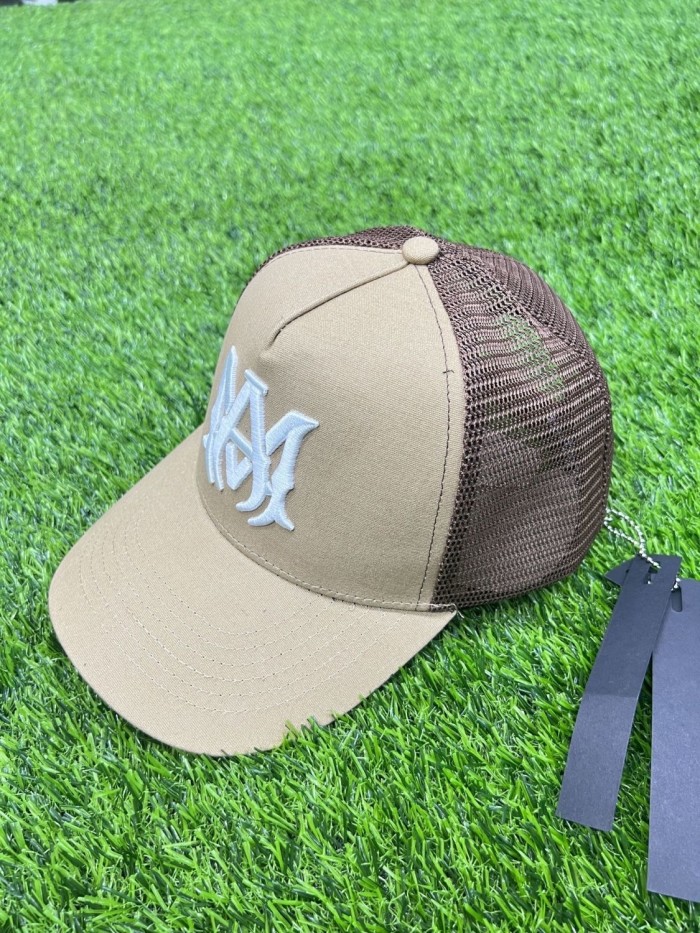 [50% Off] AM Embroidered lettered mesh hat- 18070575