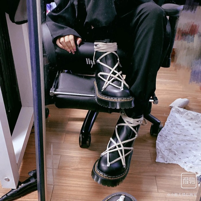 [Buy More Save More] Rick 0wens Dr M@rtens shoelaces leather boots