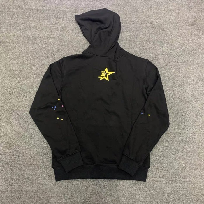 Young Thug Sp5der pink leteers logo hoodie black