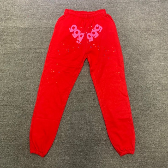 [buy more save more]  Young Thug Sp5der-Pink number red pants