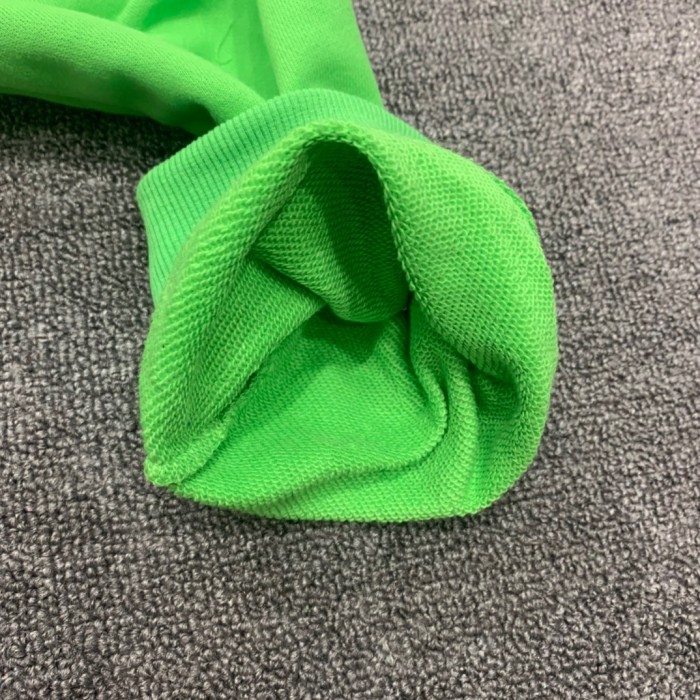 Young Thug Sp5der-White letters green hoodie