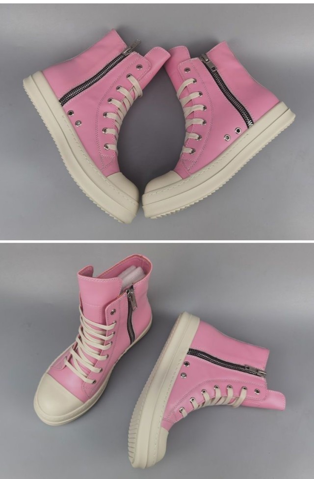 [Buy more Save more] Pink leather high tops