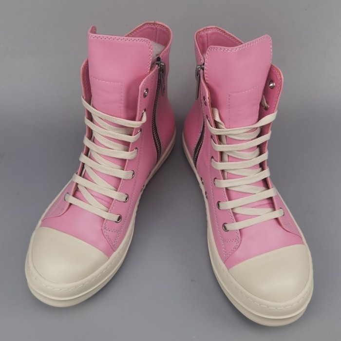 [Buy more Save more] Pink leather high tops