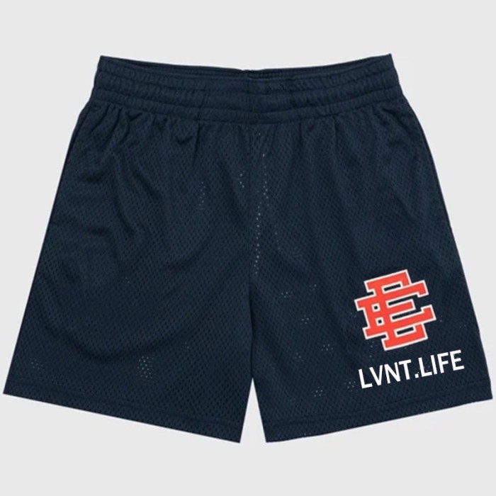 [buy more save more]  Eric Emanuel LIFE logo mesh shorts