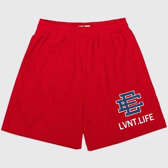 [buy more save more]  Eric Emanuel LIFE logo mesh shorts