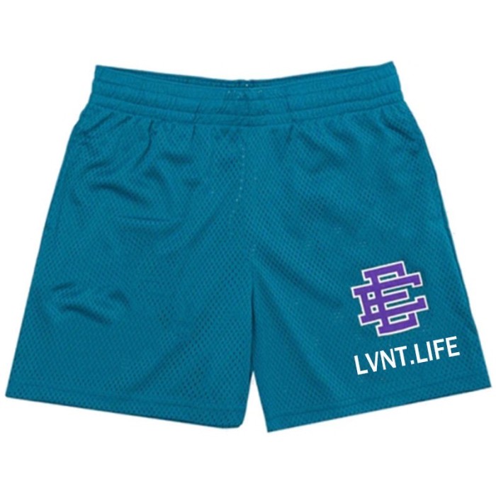 [buy more save more]  Eric Emanuel LIFE logo mesh shorts