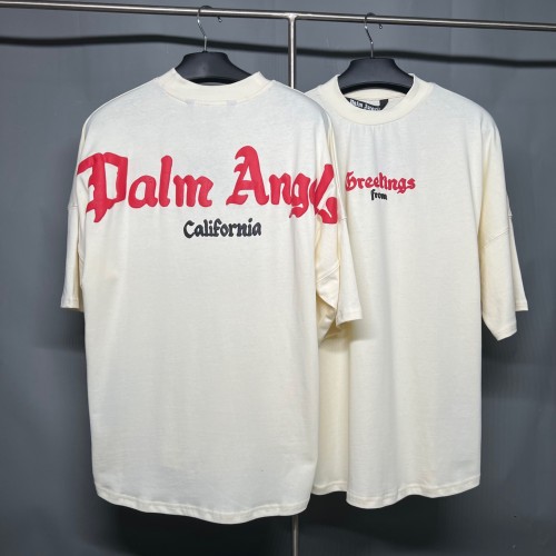 Foamed red big letter short sleeve
