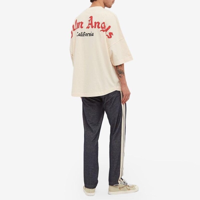 Foamed red big letter short sleeve