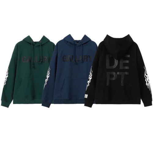 [buy more save more] Flame-printed hoodie with cuffs