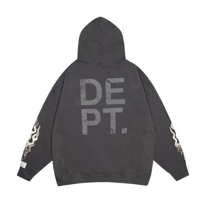 1:1 quality version Cuff Flame Print Heavy Duty Sweatshirt-