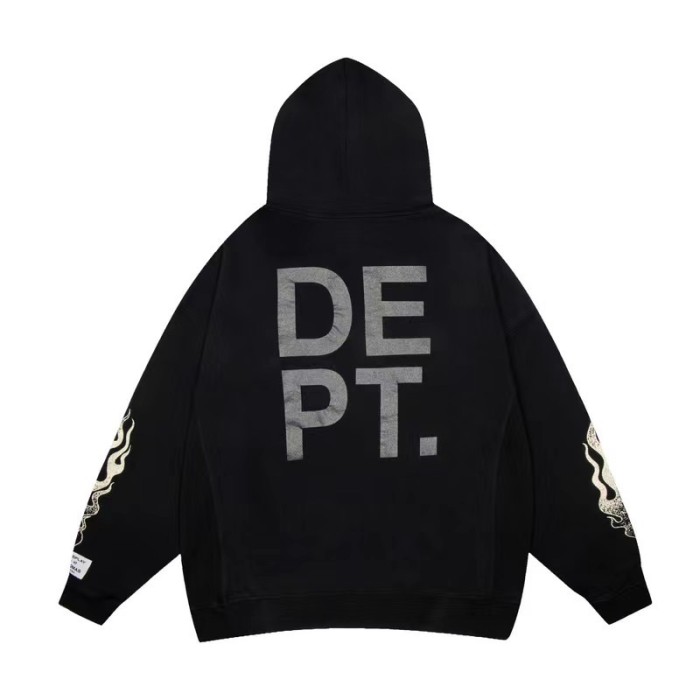 1:1 quality version Cuff Flame Print Heavy Duty Sweatshirt-