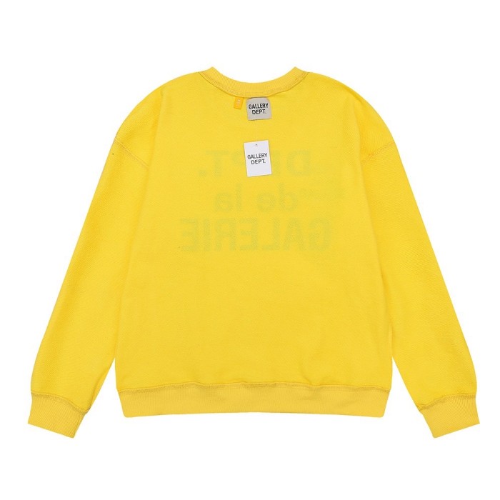 Double-sided letter round neck pullover 2 colors