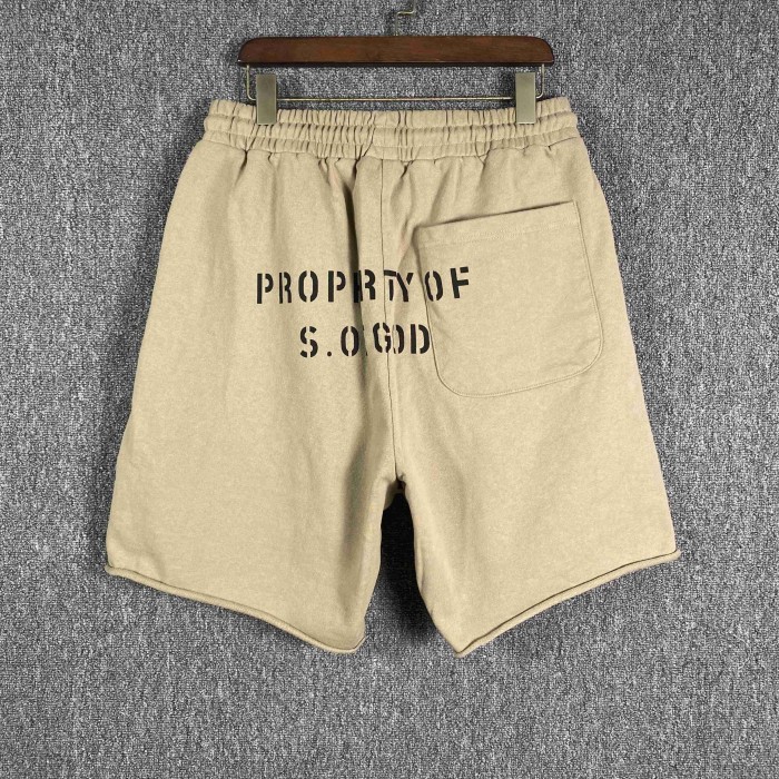 1:1 quality version Jesus big V washed shorts 2 colors